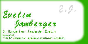 evelin jamberger business card